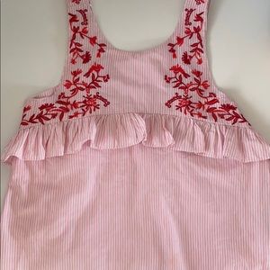 embroidered crop top